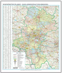 EkoGraf, Województwo śląskie mapa ścienna na podkładzie w drewnianej ramie, 1:200 000 - Mapy i plansze edukacyjne - miniaturka - grafika 1