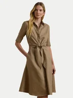 Sukienki - LAUREN RALPH LAUREN Sukienka koszulowa 200905667016 Beżowy Regular Fit - miniaturka - grafika 1