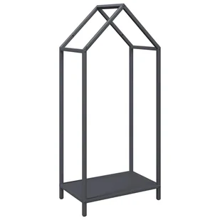 vidaXL Stojak na drewno opałowe, antracyt, 40x25x90 cm - Wózki magazynowe - miniaturka - grafika 1