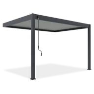 Kratki i pergole - Przyścienna pergola ELEGANCE WALL 3x4 Anthracite/Light Grey - Gutroof - miniaturka - grafika 1
