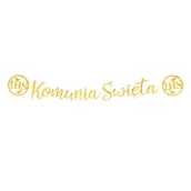 Balony i akcesoria - Baner komunijny, Girlanda Komunia Święta, 150 cm - miniaturka - grafika 1