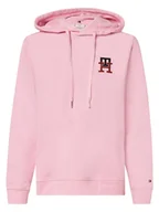 Bluzy damskie - Tommy Hilfiger - Damska bluza z kapturem, różowy - miniaturka - grafika 1