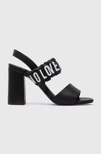 Love Moschino sandały skórzane kolor czarny JA16358G0GIE0000 - Sandały damskie - miniaturka - grafika 1