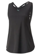 Koszulki sportowe damskie - Puma Top sportowy w kolorze czarnym - miniaturka - grafika 1