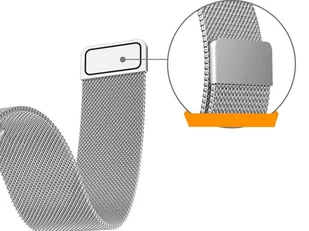 Bransoleta Milanese pasek Alogy stal nierdzewna do smartwatcha 22mm Srebrny - Akcesoria do smartwatchy - miniaturka - grafika 10