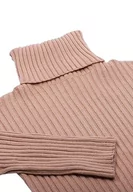 Swetry damskie - Libbi Blonda damski sweter z golfem z modną talią i długimi rękawami, akryl, beżowy, rozmiar XS/S, beżowy, XS - miniaturka - grafika 1