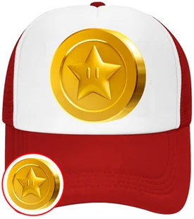 CZAPKA Z DASZKIEM SUPER MARIO BROS DLA DZIECI LATO CZERWONA BEJSBOLÓWKA - Czapki i chusty sportowe męskie - miniaturka - grafika 1