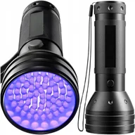 Latarki - ﻿Duża Latarka LED tester dioda UV Bursztyn taktyczna odporna Mocna FIOLET - miniaturka - grafika 1