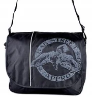 Teczki i aktówki - CZARNA Torba Męska na ramię LAPTOPA Młodzieżowa LISTONOSZKA Aktówka z KLAPĄ - miniaturka - grafika 1