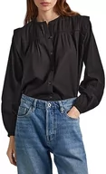 Bluzki damskie - Pepe Jeans Bluzka damska Jaxie, czarny (czarny), L - miniaturka - grafika 1
