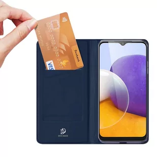 Dux Ducis Skin Pro kabura etui pokrowiec z klapką Samsung Galaxy A22 4G niebieski - Etui i futerały do telefonów - miniaturka - grafika 2
