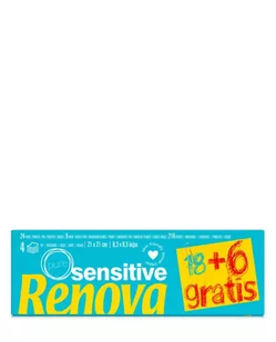 Renova, Chusteczki higieniczne Białe 18 + 6 paczek - Apteczki i materiały opatrunkowe - miniaturka - grafika 1