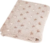 Koce i narzuty dla dzieci - Kocyk 75x100 dziecięcy Milly jasnobeżowy w gwiazdki BabyMatex - miniaturka - grafika 1
