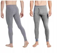 Pozostała odzież narciarska - Kalesony męskie ocieplane Termoaktywne Bawełniane zimowe r. M/L - miniaturka - grafika 1