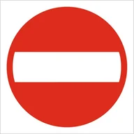 Akcesoria BHP - Znak drogowy Zakaz wjazdu, grube PCV5, format 65x65cm - miniaturka - grafika 1