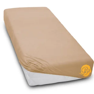 Prześcieradło Bawełniane Jersey 200X220Cm Beż - Prześcieradła - miniaturka - grafika 1