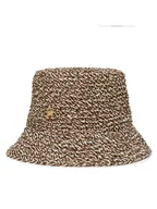Czapki damskie - Tommy Hilfiger Kapelusz Premium Beach Bucket AW0AW17136 Beżowy - miniaturka - grafika 1