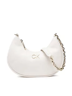 Calvin Klein Torebka Re-Lock Shoulder Bag Sm K60K609622 Biały - Torebki damskie - miniaturka - grafika 1