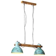 Lampy ogrodowe - vidaXL Lampa wisząca, 25 W, postarzany niebieski, 85x28x109 cm, E27 - miniaturka - grafika 1