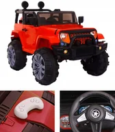 Pojazdy elektryczne dla dzieci - JEEP NA AKUMULATOR J19 AUTKO DLA DZIECI TERENOWE 4X4 MP3 BUJAK + PILOT - miniaturka - grafika 1