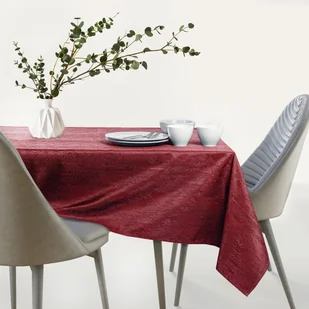 Obrus Vesta Bordowy Tłoczony Nowoczesny 110x180 owal AmeliaHome - TCLOTH/AH/VESTA/HMD/CLARET/O110X180 - Obrusy i serwetki - miniaturka - grafika 5