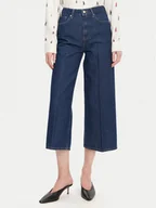 Spodnie damskie - Tommy Hilfiger Jeansy WW0WW44360 Niebieski Wide Leg - miniaturka - grafika 1