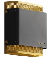 Lampy ścienne - Perfo Wall - nowoczesny kinkiet LED czarny złoty - miniaturka - grafika 1