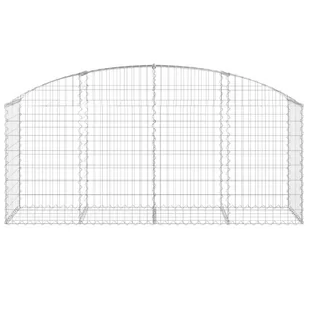 Łukowaty kosz gabionowy, 200x50x80/100 cm, galwanizowane żelazo - Ogrodzenia - miniaturka - grafika 4