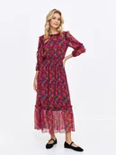 Sukienki - Długa sukienka w kwiatowy wzór - miniaturka - grafika 1