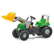 Jeździki dla dzieci - Rolly Toys Traktor Junior Zielony Z Łyżką 811465 - miniaturka - grafika 1