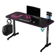 Biurka gamingowe - ULTRADESK Biurko dla gracza FRAG - PINK V3, 140x60 cm, 76 cm, z podkładką pod mysz, uchwyt na słuchawki i napój - miniaturka - grafika 1