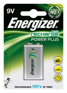 Energizer Akumulator Power Plus, E, HR22, 9V, 175mAh 7638900138771 - Ładowarki i akumulatory - miniaturka - grafika 1