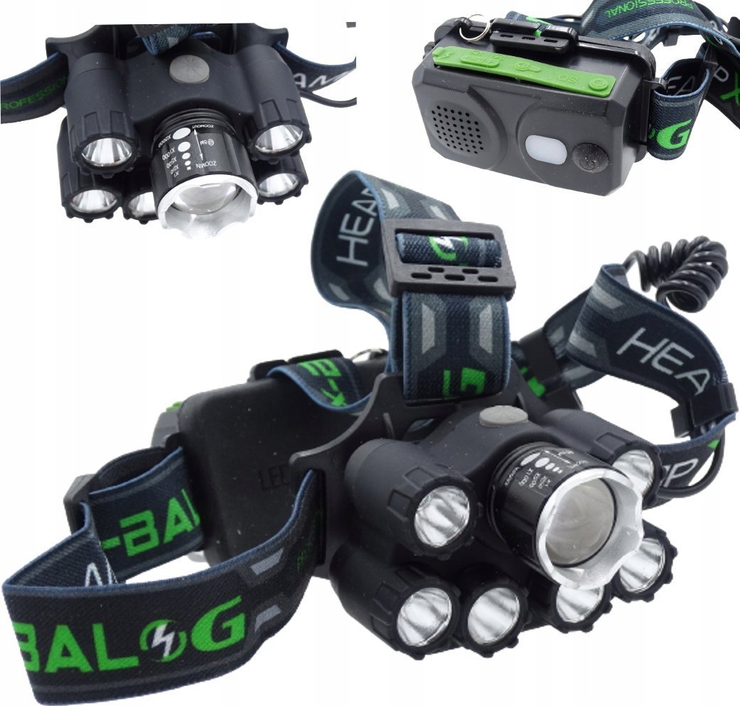 Tvardy Latarka czołowa LED COB 8W 5W+3W 1800mAh 520lm IP44 100