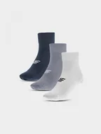 Skarpetki męskie - Męskie skarpetki niskie (3-pack) 4F 4FWMM00USOCM278 - multikolor - miniaturka - grafika 1