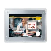 Tablice i flipcharty - Rama do przymocowania na oknie lub witrynie SZARA A4 - miniaturka - grafika 1