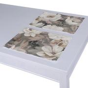 Obrusy i serwetki - Dekoria pl pl Podkładka 2 sztuki kremowe i różowe kwiaty na szarym tle 40 x 30 cm Gardenia 403-142-13 - miniaturka - grafika 1