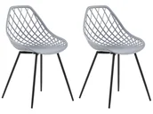 Krzesła - Beliani Zestaw 2 krzeseł do jadalni szary CANTON - miniaturka - grafika 1