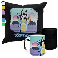 Gadżety dla niej i dla niego - ZESTAW KUBEK MAGICZNY ZMIENIAJĄCY KOLOR + POSZEWKA NIEBIESKI EY PIESEK + IM - miniaturka - grafika 1