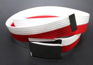 Pasek Parciany TRK (PL) Bawełniany PARCIAK 40 mm Z Klamrą Zatrzaskową Biało-Czerwony Szeroki TZA36 - Paski - miniaturka - grafika 3