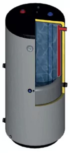 Bojler ERMET 400L SOLAR pionowy w skaju DWUPŁASZCZOWY ŻYWICOWANY nie wymaga anody bezobsługowy wymiennik podgrzewacz JAK 2W - Zasobniki i wymienniki - miniaturka - grafika 1