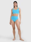 Stroje kąpielowe - 4F Dół od bikini damski - turkusowy L - miniaturka - grafika 1