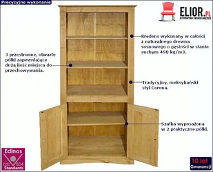 Elior Drewniany brązowy kredens - Milten - Kredensy - miniaturka - grafika 1