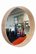 Lustra - Lustro okrągłe drewniane skandynawskie 70 cm naturalne głębokie drewno egzotyczne Fuma - miniaturka - grafika 1