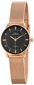 Zegarki damskie - Zegarek Rubicon RBN141 RNBE35 różowe złoto czarny - miniaturka - grafika 1