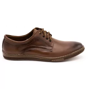 Skórzane buty męskie 295LU brązowe - Buty Olivier - Półbuty męskie - miniaturka - grafika 1