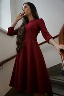 Sukienki - Sukienka midi z połowy koła na podszewce Florentyna Bordo - miniaturka - grafika 1