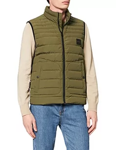 BOSS Męska kamizelka puchowa Oblu, Dark Green308, 50 - Garnitury - miniaturka - grafika 1