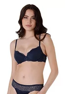 Biustonosze - LOVABLE Z Czapką I Koronki Elastyczne Kubki Exquisite Koronki Biustonosz Damski, niebieski, 34 / D - miniaturka - grafika 1