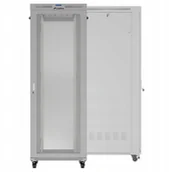Szafy rack - SZAFA INSTALACYJNA RACK STOJĄCA 19" 47U 800X1000 SZARA DRZWI PERFOROWANE LCD LANBERG FLAT PACK V2 - miniaturka - grafika 1