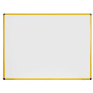 BI-OFFICE Biała tablica do pisania, magnetyczna, żółta ramka, 1200x900 mm MA0515177 - Tablice i flipcharty - miniaturka - grafika 1
